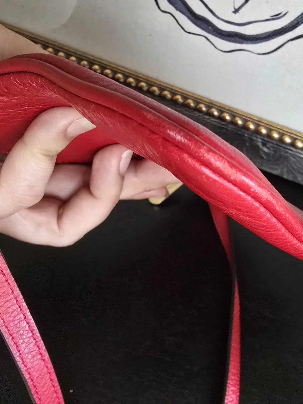 Michael Kors Red Leather Crossbody Mini Bag